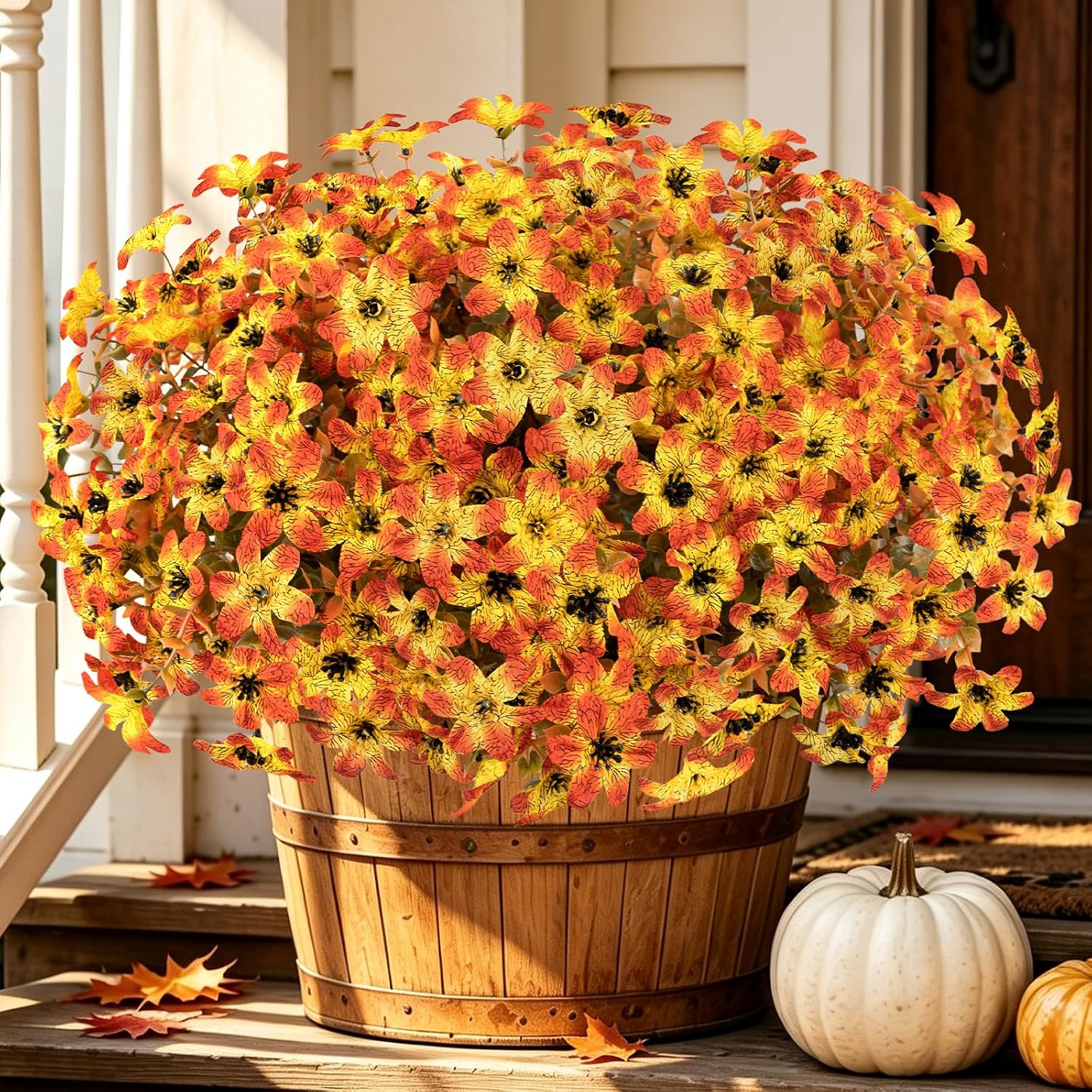 Artificial Fall Mums - 12 Bundles, UV Resistant - Image 11