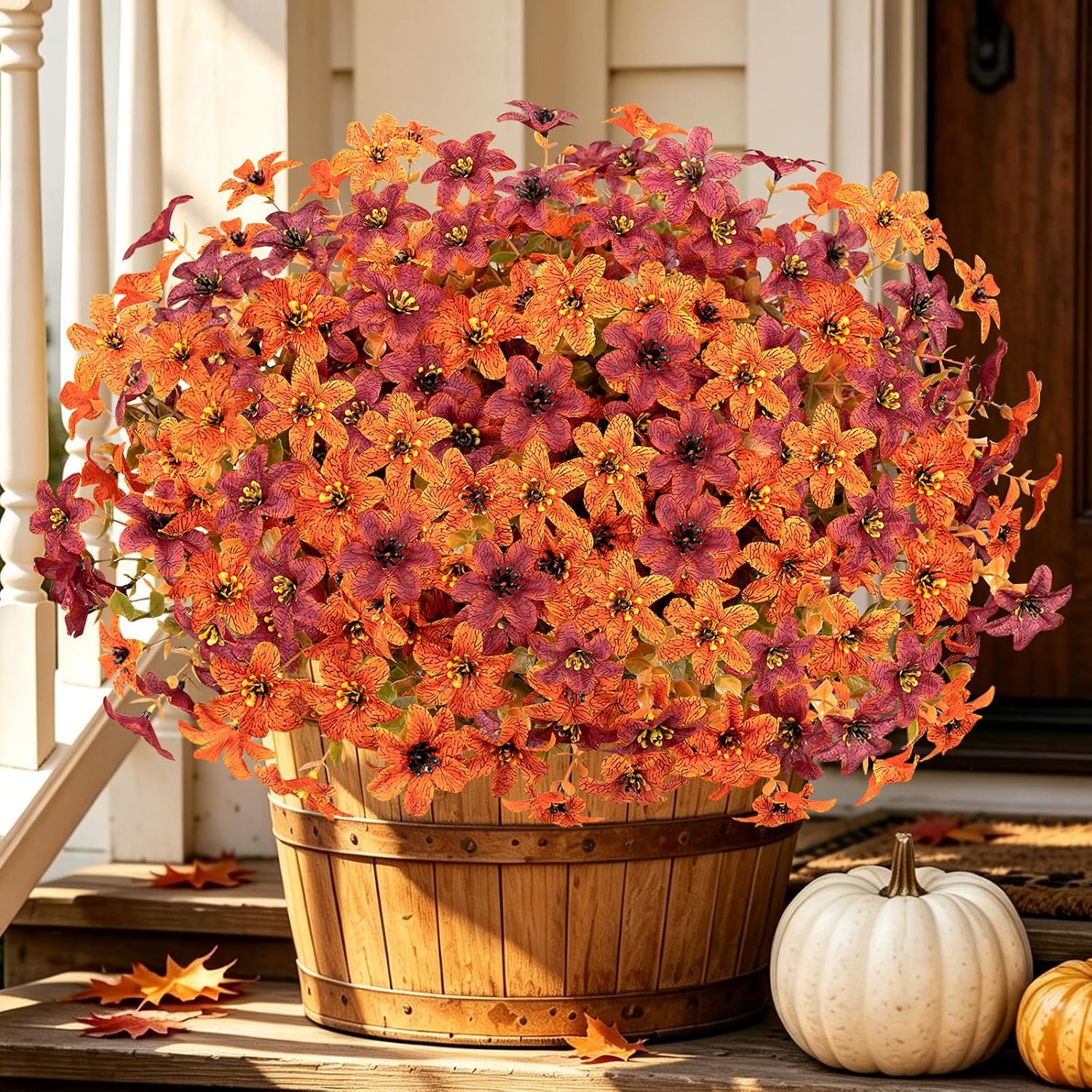 Artificial Fall Mums - 12 Bundles, UV Resistant - Image 9