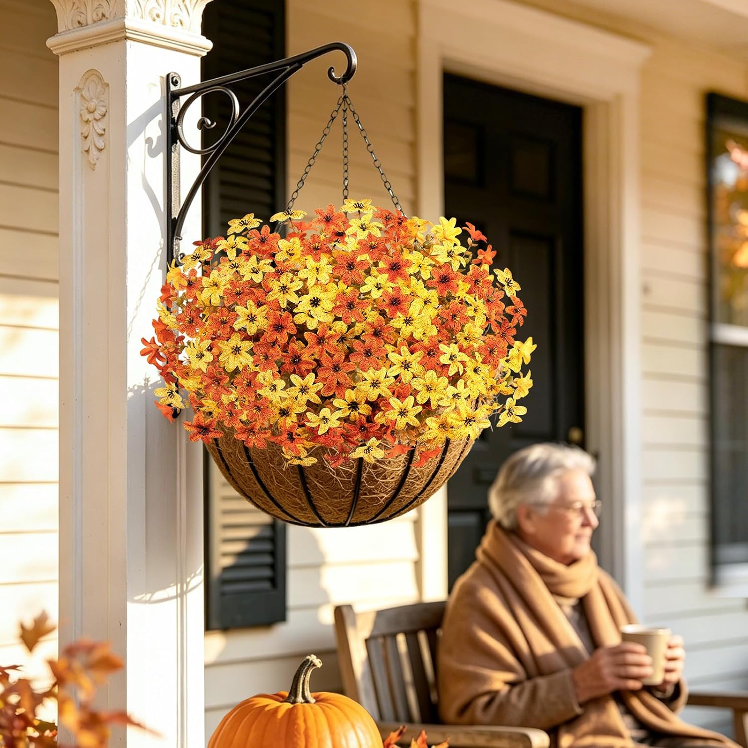 Artificial Fall Mums - 12 Bundles, UV Resistant - Image 6