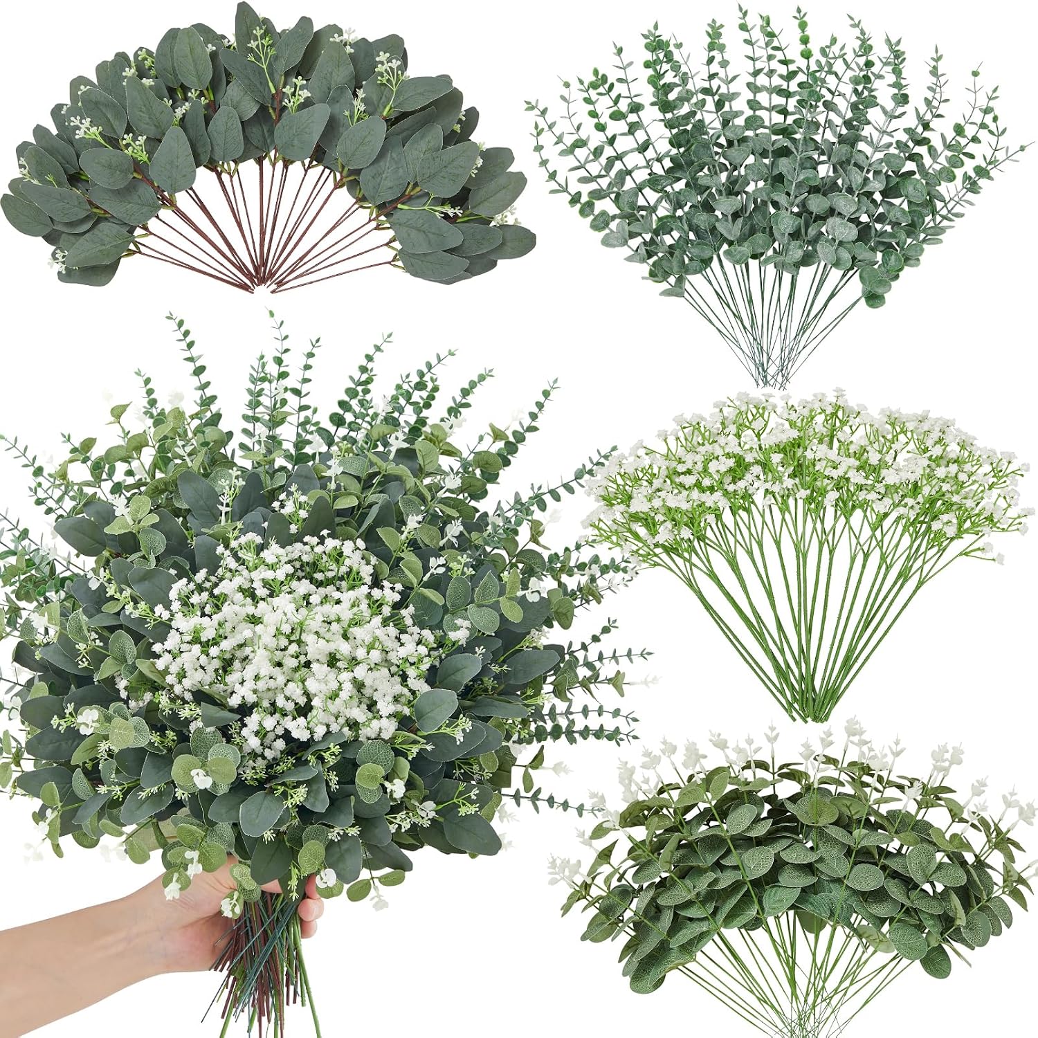 Artificial Eucalyptus Baby's Breath