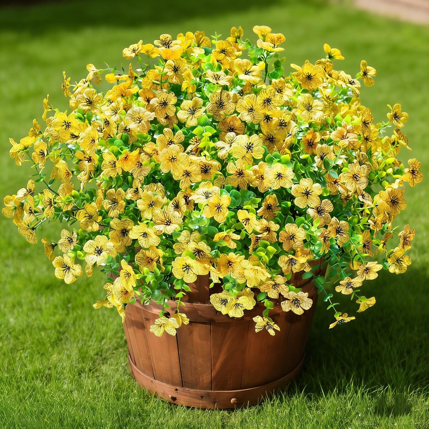Artificial Outdoor Flowers - 12 Bundles, UV Resistant - Image 14